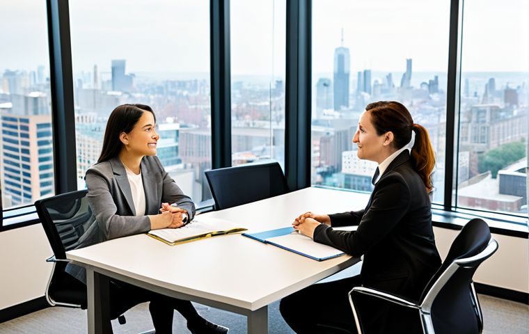 A professional group of four diverse individuals, fully clothed in appropriate business attire, are engaged in a collaborative discussion around a large, modern conference table. Each person subtly displays a distinct communication style through their natural pose and professional demeanor: one is direct and energetic, another is calm and analytical, a third is expressive and idea-driven, and the fourth is thoughtful and empathetic. The setting is a bright, contemporary office meeting room with large windows overlooking a city skyline. Professional photography, high resolution, soft studio lighting. Perfect anatomy, correct proportions, well-formed hands, proper finger count, natural body proportions, safe for work, appropriate content, fully clothed, professional dress, family-friendly.