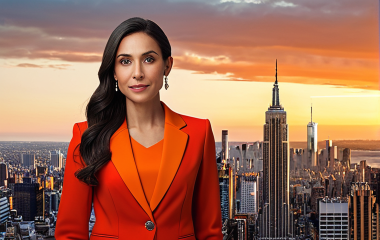 Aries - Energetic Leader**

"A confident Aries woman, fully clothed in a stylish red blazer and orange blouse, standing powerfully in front of a dynamic city skyline at sunset. Safe for work, appropriate content, professional attire, perfect anatomy, natural proportions, high-quality digital art, family-friendly."

**