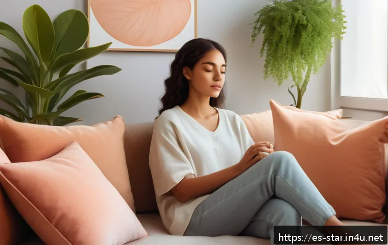 별자리별 감정 조절법 - A serene, warm-toned digital painting of a thoughtful young woman symbolizing the Cancer zodiac sign...