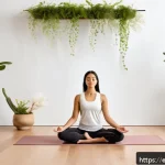 Home 23 별자리와 에너지 힐링 - A harmonious indoor space bathed in natural light featuring lush green plants and earthy tones like ...